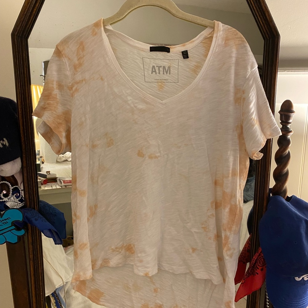 ATM tie dye v-neck tee